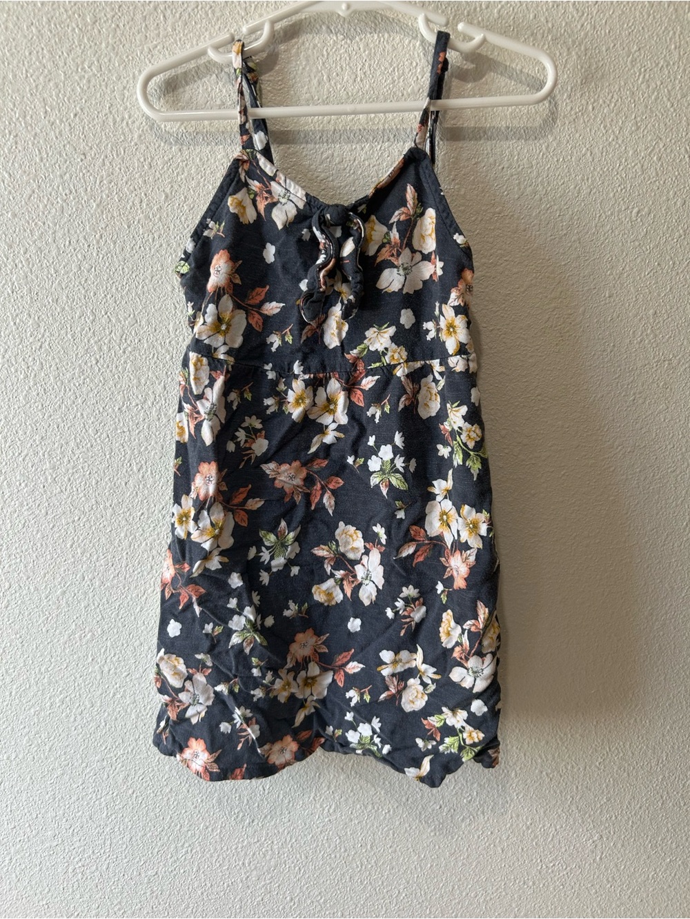 Black Floral Spaghetti Strap Dress